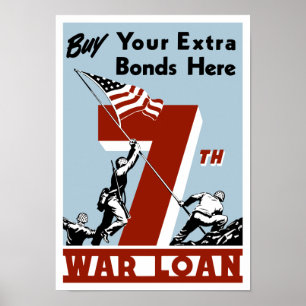 Koop je extra obligaties in de 7e oorlogslening poster