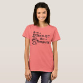 Koop krant Save Journalist Dames Ringer T-shirt (Voorkant volledig)
