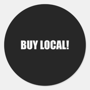 Koop lokale milieubescherming, dierenwelzijn ronde sticker