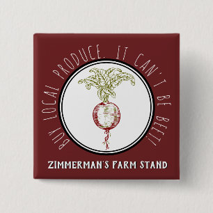 Koop Lokale productie Aangepast Boerderij Naam Far Vierkante Button 5,1 Cm