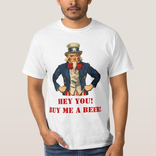 Koop me een bier t-shirt (Voorkant)
