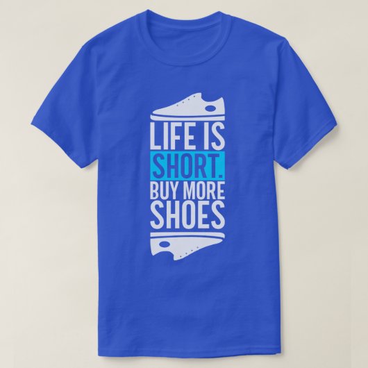 Koop meer schoenen schoenenverzamelaar t-shirt (Design voorkant)