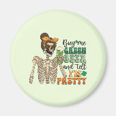 Koop mij Groen Bier - Skeleton | St. Patrick's Day Magneet (Voorkant)