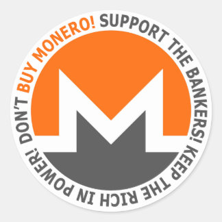 Koop Monero niet Ronde Sticker
