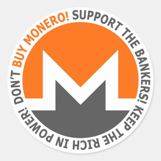 Koop Monero niet Ronde Sticker (Voorkant)