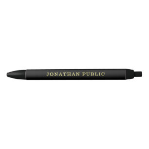 Koop online trendy eenvoudig ontwerp zwart en goud zwarte inkt pen