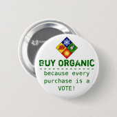 Koop organisch ronde button 5,7 cm (Voorkant /achterkant)