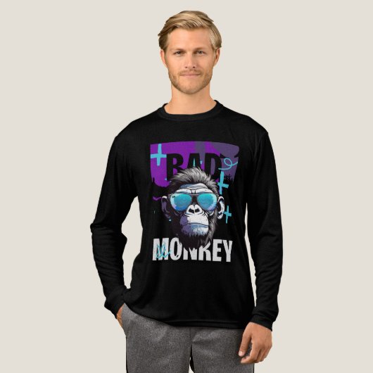 koop slechte aap Tri-Blend shirt (Voorkant)