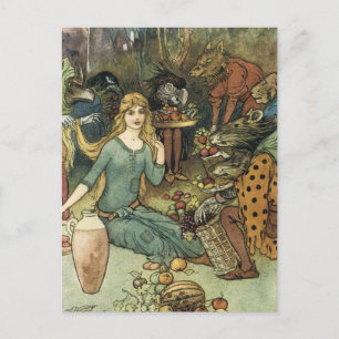 Koop van ons met een gouden curve briefkaart