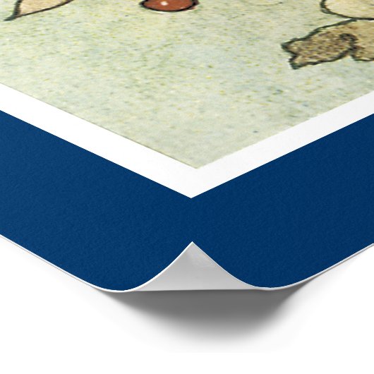 Koop van ons met een gouden curve poster (Hoek)