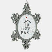 Koor van de Aarde - Feestdagen 2024 - Tin Sneeuwvlok Ornament (Links)
