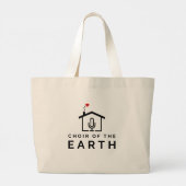 Koor van de Aarde logo Grote Tote Bag (Achterkant)