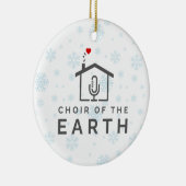 Koor van de Aarde Logo - Winterkerst - Keramisch Ornament (Rechts)