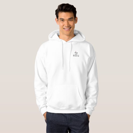 Koor van de Aarde Logo - Wit - Unisex / Mannen Hoodie (Voorkant volledig)