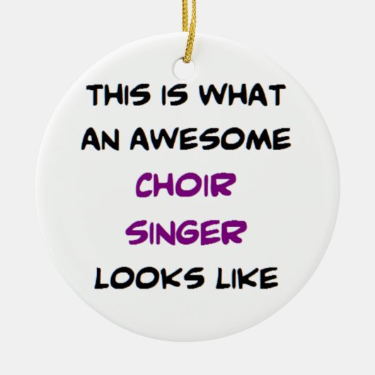 koor zanger , geweldige keramisch ornament (Voorkant)