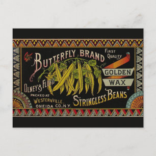 Koord-Bean-etiket Grogetable Land Briefkaart