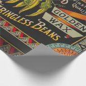 Koord-Bean-etiket Grogetable Land Cadeaupapier (Hoek)