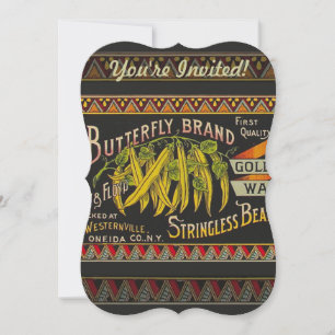 Koord-Bean-etiket Grogetable Land Kaart