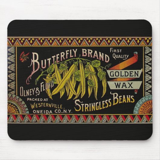 Koord-Bean-etiket Grogetable Land Muismat (Voorkant)