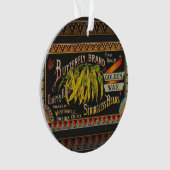 Koord-Bean-etiket Grogetable Land Ornament (voorkant)