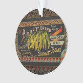 Koord-Bean-etiket Grogetable Land Ornament (voorkant)