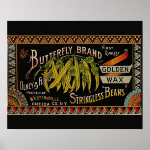 Koord-Bean-etiket Grogetable Land Poster