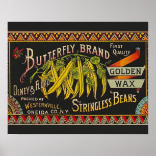 Koord-Bean-etiket Grogetable Land Poster