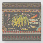 Koord-Bean-etiket Grogetable Land Stenen Onderzetter (Voorkant)