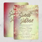 Koord licht gouden vonk kaart (Voorkant / Achterkant)