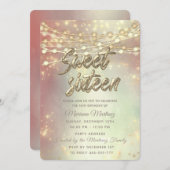 Koord licht gouden vonk kaart (Voorkant / Achterkant)