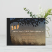 Koord- Lichten Bridal Shower Invitations Kaart (Staand voorkant)