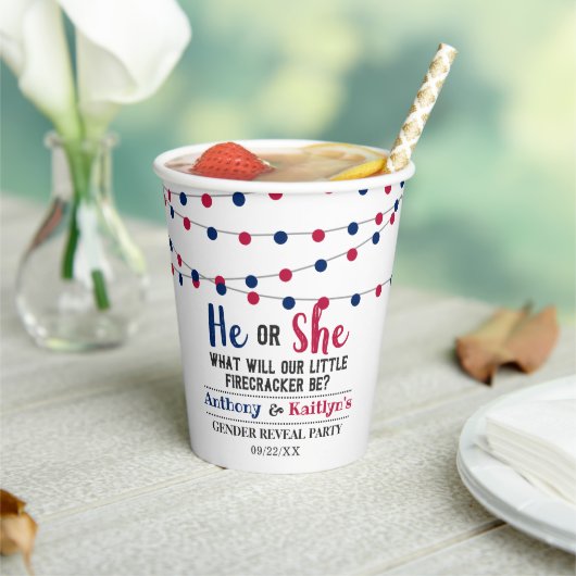 Koord op de vierde helft van juli papieren bekers (Insitu)