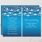 Koord op het blauwe trouwprogramma voor sneeuwvlok (Voorkant / Achterkant)