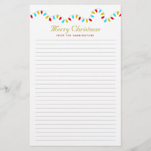 Koord op lightpapier voor persoonlijk kerstschrijv briefpapier