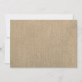 Koord op Mason Jar Lights Rustic Burlap Wedding Kaart (Achterkant)