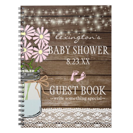 Koord van het Baby shower van het Lights | Notitieboek (Voorkant)