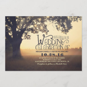 Koord van het Rustic Vintage Wedding van de Boom v Kaart