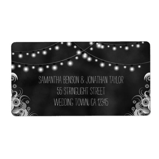 Koord van Lights Chalkboard grote weddenschappen Etiket (Voorkant)