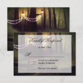 Koord van Rustic Wedding RSVP-kaarten met hooglich RSVP Kaartje (Voorkant / Achterkant)