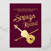 Koorden overtreden klassieke muziekschool folie uitnodiging (Voorkant)