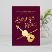 Koorden overtreden klassieke muziekschool folie uitnodiging (Staand Voorkant)