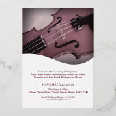 Koorden overtreden klassieke muziekschool folie uitnodiging (Achterkant)