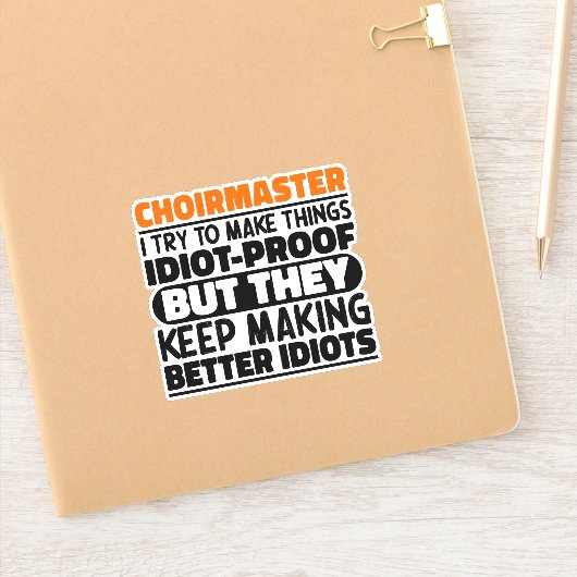 Koormeester Probeer Dingen Te Maken Koorleider Leu Sticker (Notitieboek)