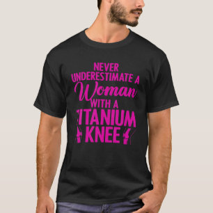 Koortsknikkerij voor dames meisjes Titaniumknie re T-shirt