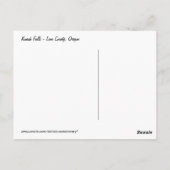 Koosah Herfsten Oregon Waterfall Briefkaart (Achterkant)