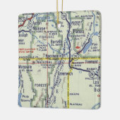 Kooshare en Monroe Utah Map Keramisch Ornament (Links)