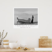 Kootenai Indian Standing by Canoe Poster (Keuken)