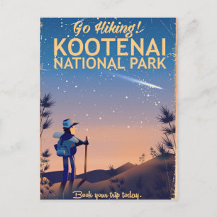 Kootenai Nationaal Park Hiking-reisposter Briefkaart