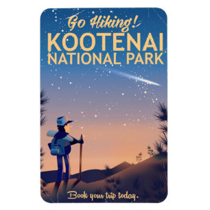 Kootenai Nationaal Park Hiking-reisposter Magneet
