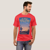 Kootenai Nationaal Park Hiking-reisposter T-shirt (Voorkant volledig)